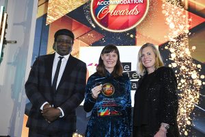 Jo Winchester is inducted into the Hall of Fame by Talent Tap’s Naomi Ambrose